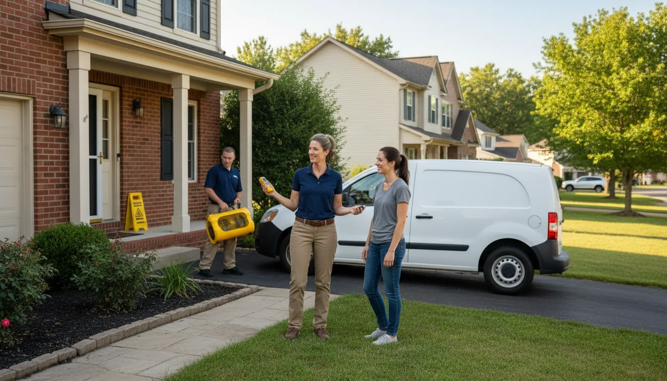 Residential water damage restoration in Collinston, LA